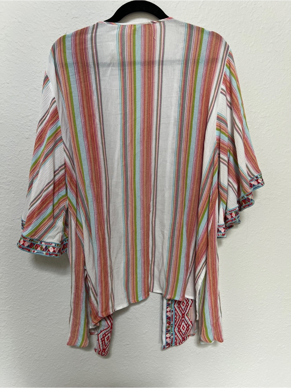 SAVANNA JANE Kimono Topper Coverup Boho Exquisite Embroidered Sz L - Picture 2 of 2